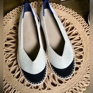 Rothy's Women's Cream and Black Flats 9.5 new